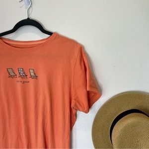 Orange Life Is Good Beach Chair Tee
